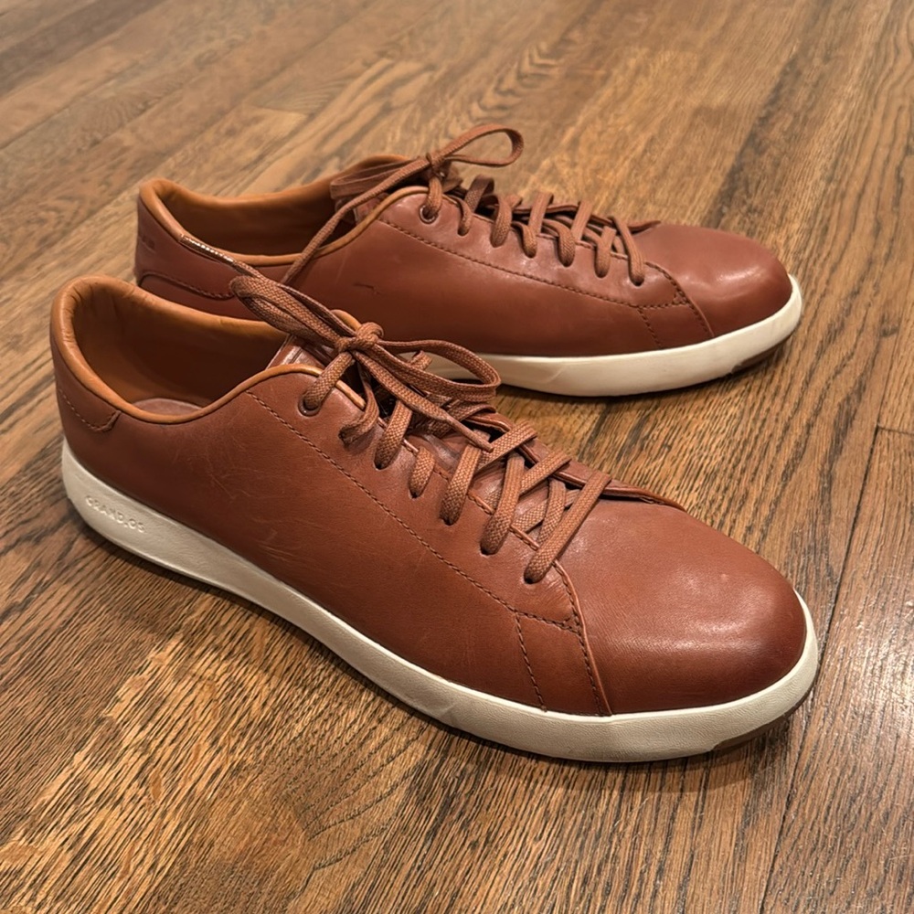 Cole Haan Men's GrandPrø Tennis Sneakers, Woodbury Handstain, Size 11